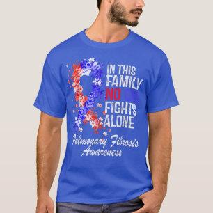 Pulmonell fibros - medvetenhet Blue Red Flower Rib T Shirt
