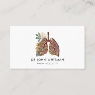 Pulmonolog Doktor Lung Anatomy Visitkort