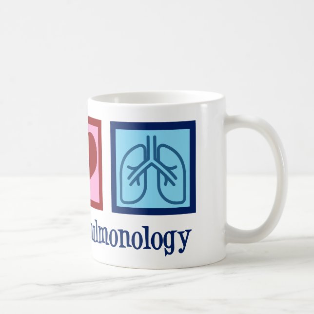 Pulmonolog Peace Kärlek Pulmonology Kaffemugg (Höger)