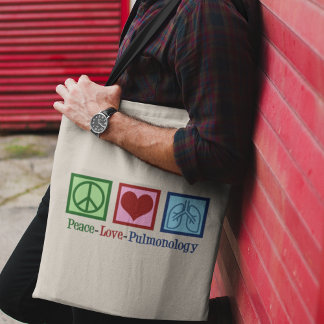 Pulmonolog Peace Kärlek Pulmonology Tygkasse