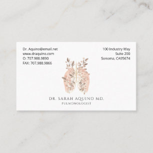Pulmonolog Respiratorisk terapi Visitkort