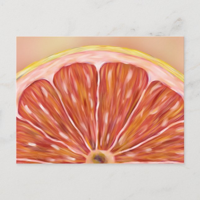 "Pulp Fiction"-vykort för makrograpefruktsegment Vykort (Framsida)