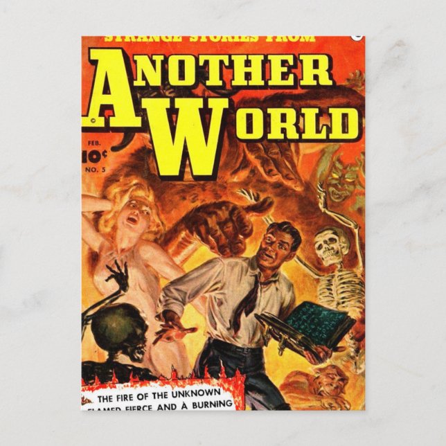 Pulp Science fiction-vykort nr 1 Vykort (Framsida)