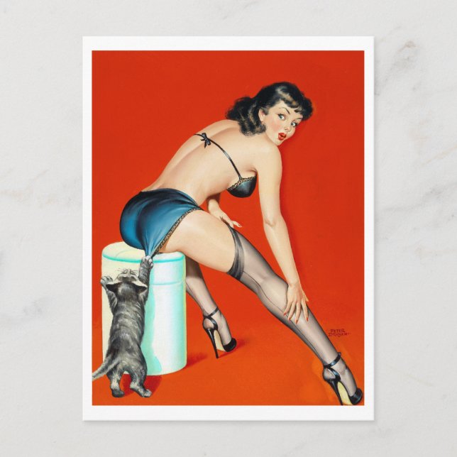 Pulp-stift för kattunge vykort (Framsida)