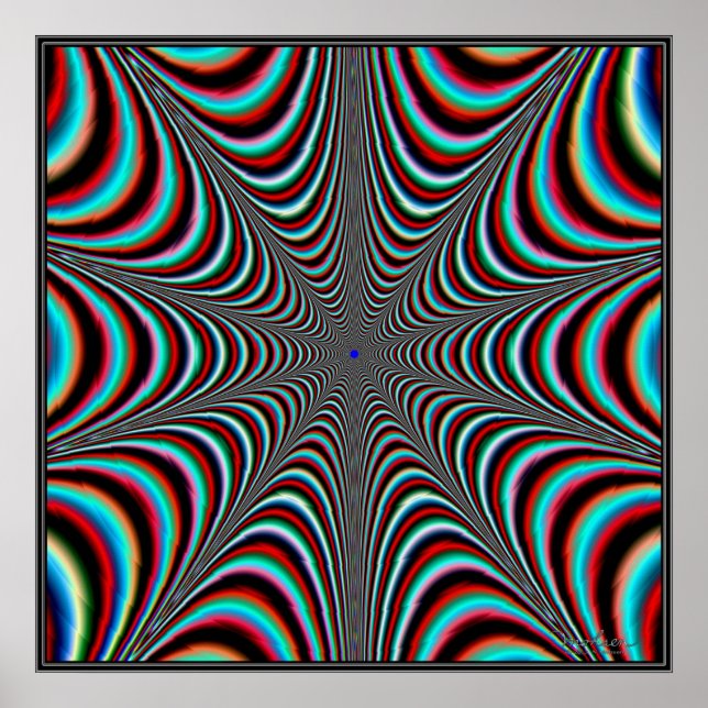 Pulsande Giant Färg Webben Poster (Framsidan)