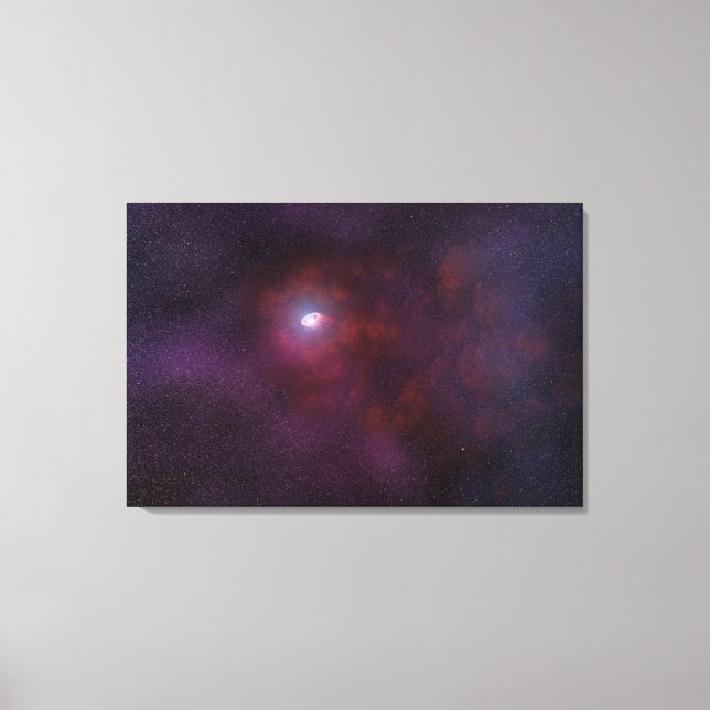 Pulsar Vind från en Neutron Star. Canvastryck (Framsida)