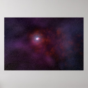Pulsar Vind från en Neutron Star. Poster