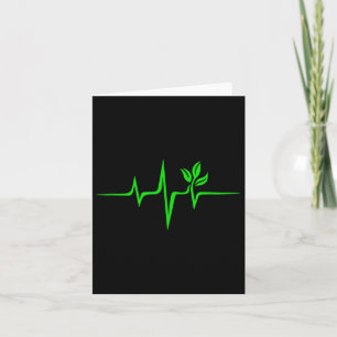Pulse Grönt Heartslag Vegan Plant Träd Environment Kort