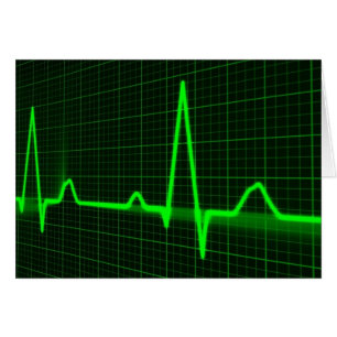 Pulse Trace Mönster Hälsningskort