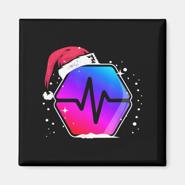 Pulsechain plommon till Måne Santa Pappa jul Magnet (Framsidan)