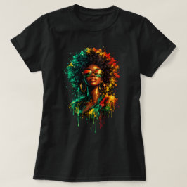 Pulserande Afro Soul Paint Dropp Gatukonst T Shirt