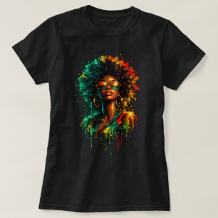 Pulserande Afro Soul Paint Dropp Gatukonst T Shirt