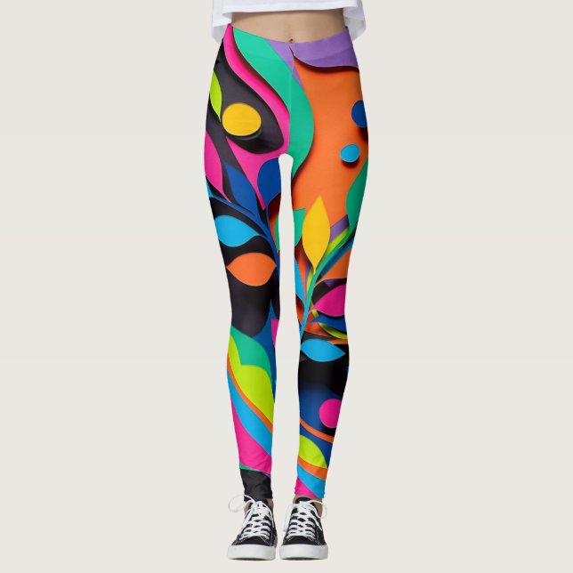 Pulserande blad våg harmoni leggings (Framsida)