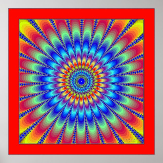 Pulserande Färg Illusion Poster (Framsidan)