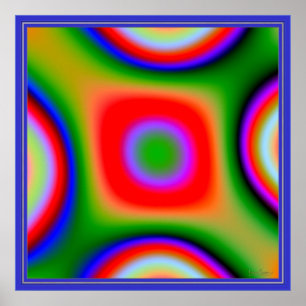 Pulserande Färg-kombination Poster