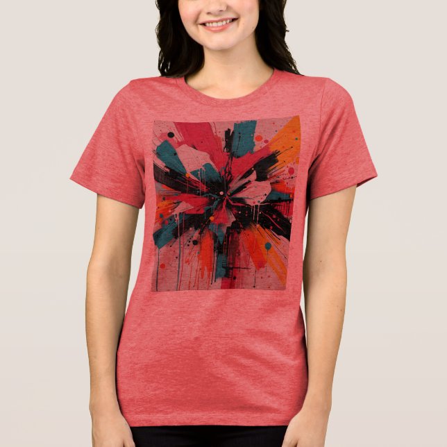 Pulserande Kaos Explosion T Shirt (Framsida)