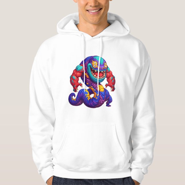 Pulserande monsterburst hoodie (Framsida)