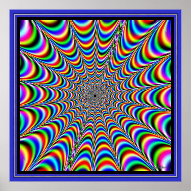 Pulserande Spindelnät av Färg Poster (Framsidan)
