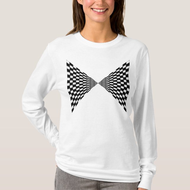 Pulsing Checkered Cones Tee Shirt (Framsida)