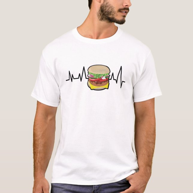 pulsslag - Burger T Shirt (Framsida)