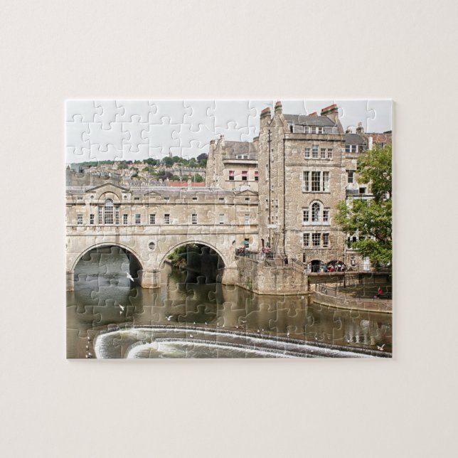 Pulteney Bridge, Avon River, Bath, England Pussel (Horisontell)