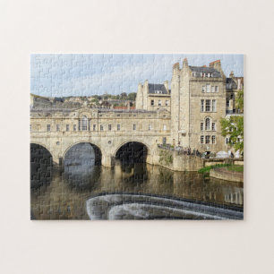 Pulteney Bridge och River Avon, Bath, England Pussel