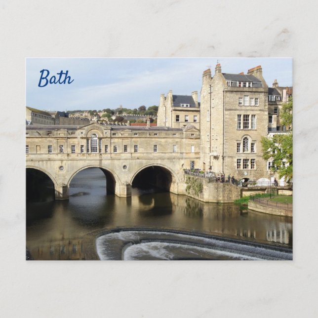 Pulteney Bridge och River Avon, Bath, England Vykort (Framsida)
