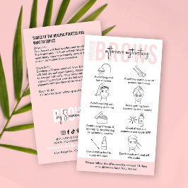 Pulver av kvinnligt kön Eftervård Brows Anvisninga Visitkort