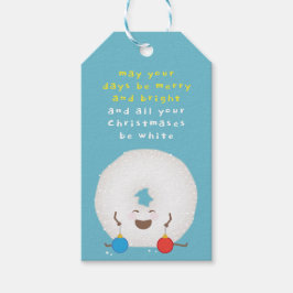 Pulver av socker Donut-jul Presentetikett