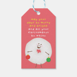 Pulver av socker Donut-jul Presentetikett