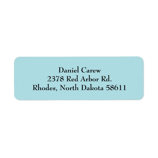 Pulver blå enkla enkla Returetiketter Returadress Etikett (Framsidan)