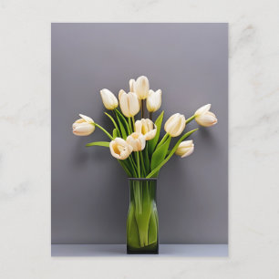 Pulver, blommor, vykort för postkorsning