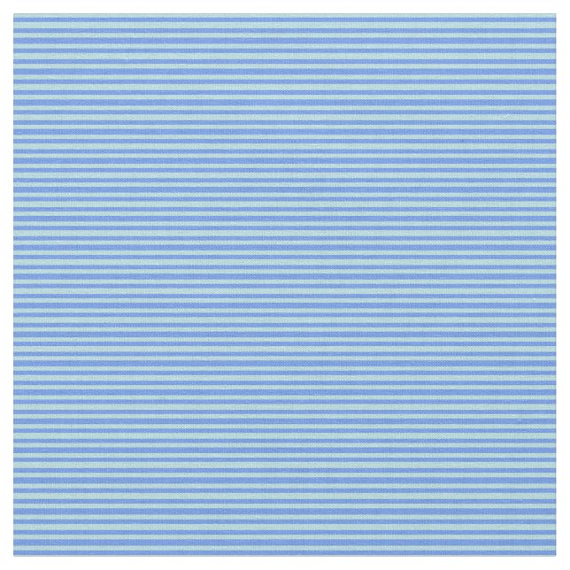 Pulver Blue & Cornblomma Blue Färgad Linjer Tyg (Närbild)