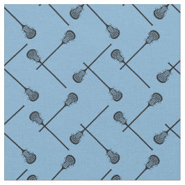 Pulver Blue Lacrosse Black Sticks Patterned Tyg