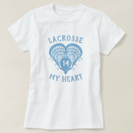 Pulver Blue Lacrosse My Heart T- Shirt T