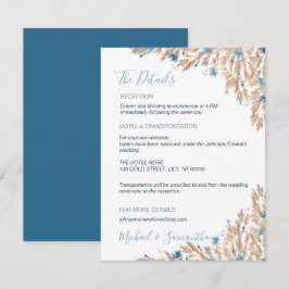 Pulver Blue Land Fält Bröllop Tilläggskort