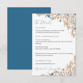 Pulver Blue Land Fält Bröllop Tilläggskort