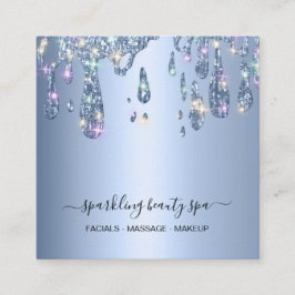 *~* Pulver Blue Metall Drip GLITTER AP7  Fyrkantigt Visitkort