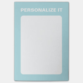 Pulver Blue Modern Personlig - mångsidig Post-it Block