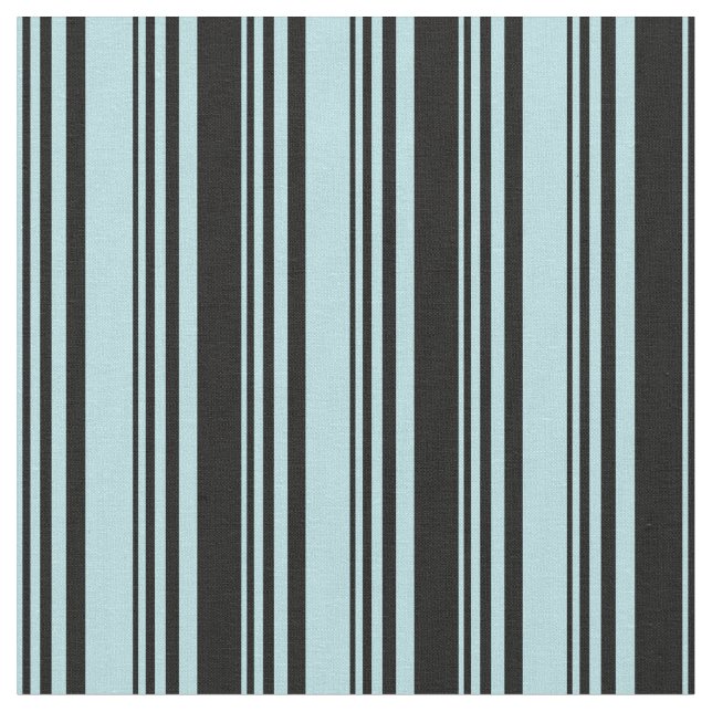 Pulver Blue och Black Linjer Tyg (Närbild)