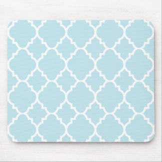 Pulver Blue Quatrefoil Moroccan Mönster Musmatta