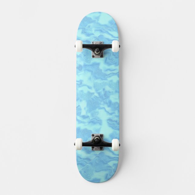 Pulver Blue Ripple Skateboard Bräda 19,5 Cm (Framsida)