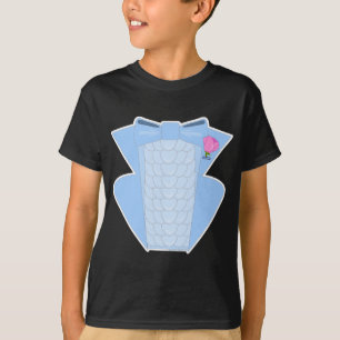 Pulver Blue Ruffle Tuxedo Tee