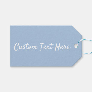 Pulver Blue Soft Pastel Solid Färg Presentetikett