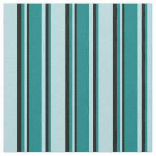 Pulver Blue, Teal och Black Färgad Mönster Tyg