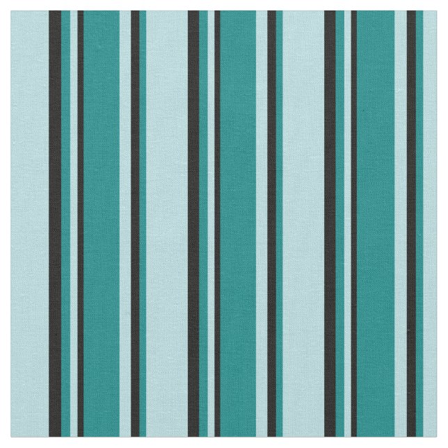 Pulver Blue, Teal och Black Färgad Mönster Tyg (Närbild)