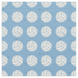Pulver Blue Volleyball Wood Golv, mönster Tyg