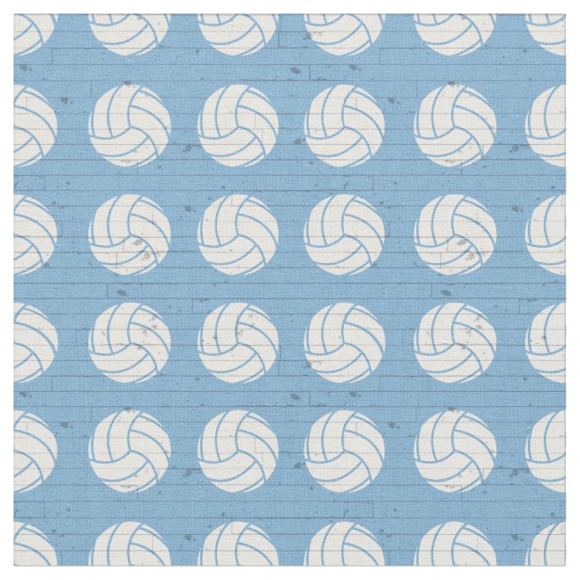 Pulver Blue Volleyball Wood Golv, mönster Tyg (Närbild)
