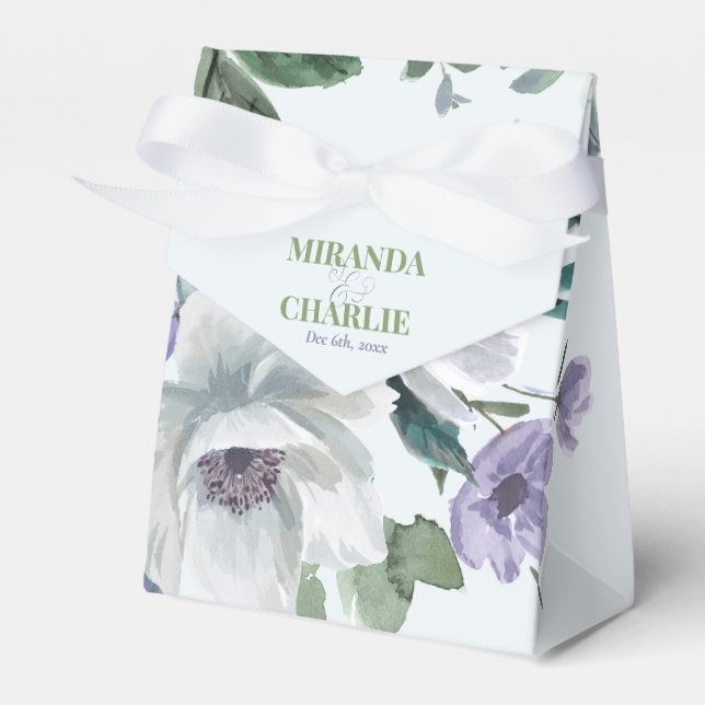 Pulver Blue Wedor Favor Box Presentaskar (Framsidan Sidan)