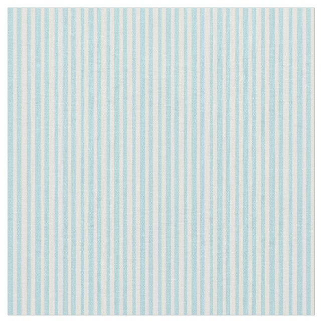 Pulver Blue & White Färgad Linjer Mönster Tyg (Närbild)